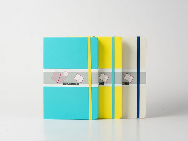 Moleskine notebook, elastic closure, belly band, 96 lined pages