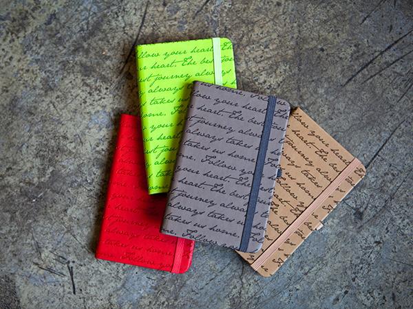 Moleskine notebook, leather journals, elastic closure, penholder