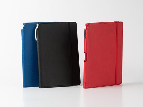 Moleskine notebook, 96 lined pages, hollow spine with penholder