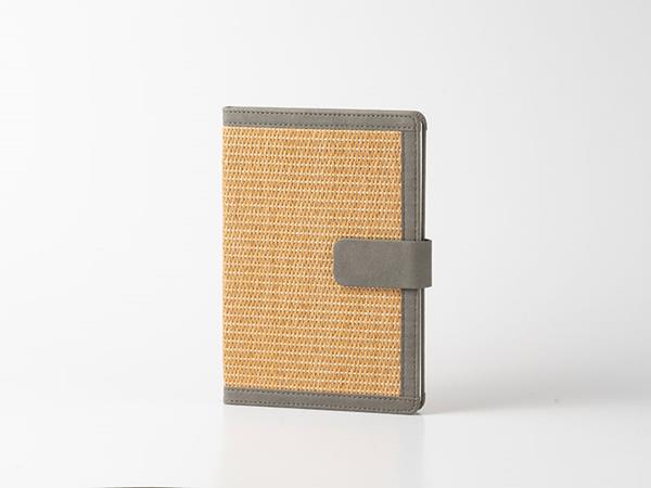 A5 PU Leather notebooks with magnetic buckle, linen paper cover, 80 blank pages