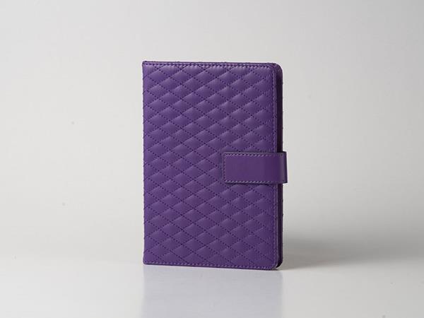PU Leather notebooks with magnetic buckle, eco-friendly PU cover with diamond pattern, 80 blank pages