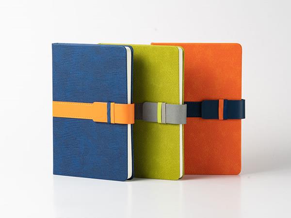 PU leather notebooks, magnetic buckle, 80 squared pages