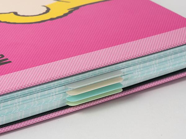 Spiral notebook, PP divider, art paper cover, 160 squared pages