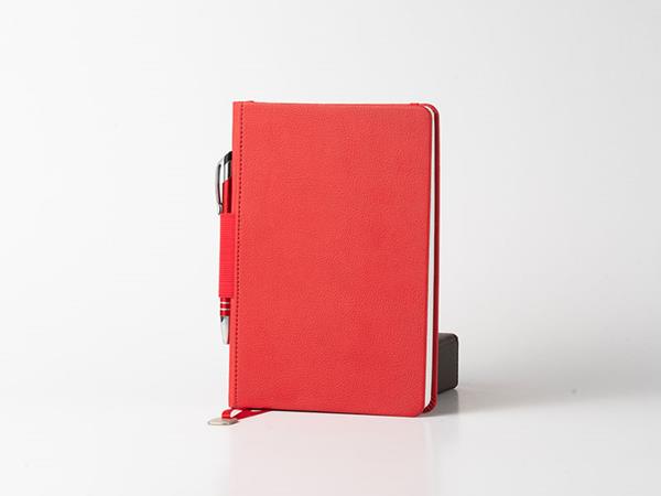 A5 Hardcover notebook, 96 pages, penholder