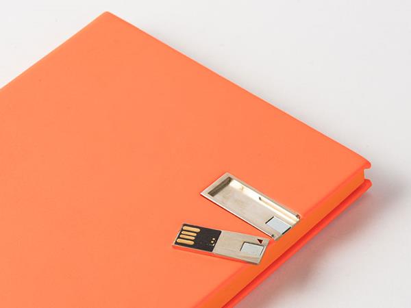 A5 leather hardcover notebook with 4G USB