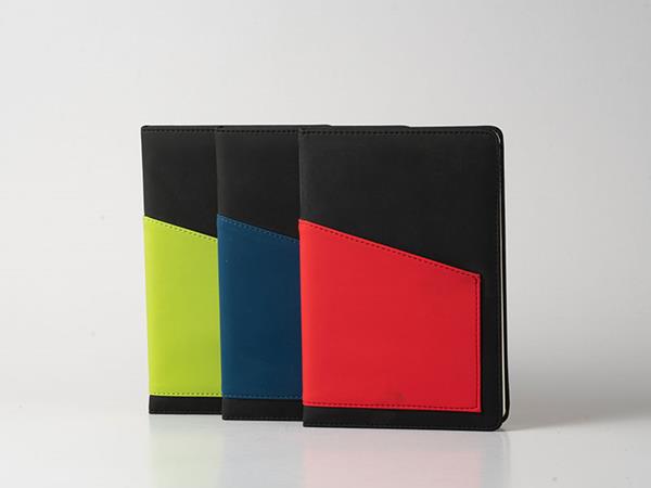 Patchwork leather notebooks, file document, 80 lined pages
