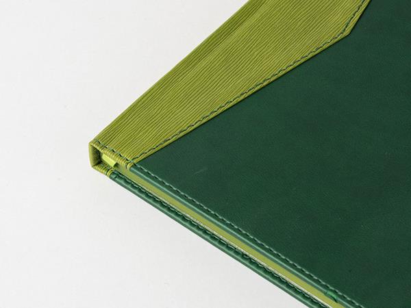 Patchwork leather notebooks, color edge, 80 lined pages