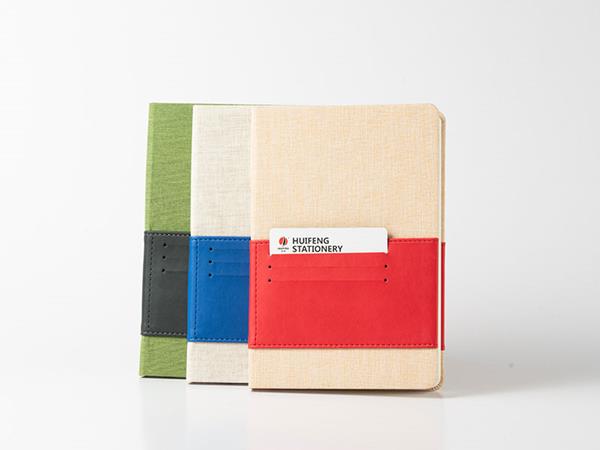 A5 Patchwork leather notebooks, card holder, 80 lined pages