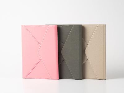 Leather trifold notebooks, magnetic closure, 80 lined pages